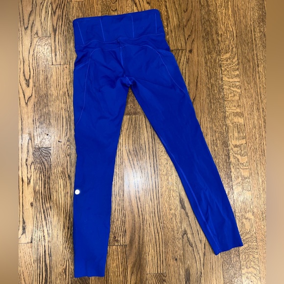 Lululemon fast & free blue leggings with pockets size 4 - Picture 2 of 6